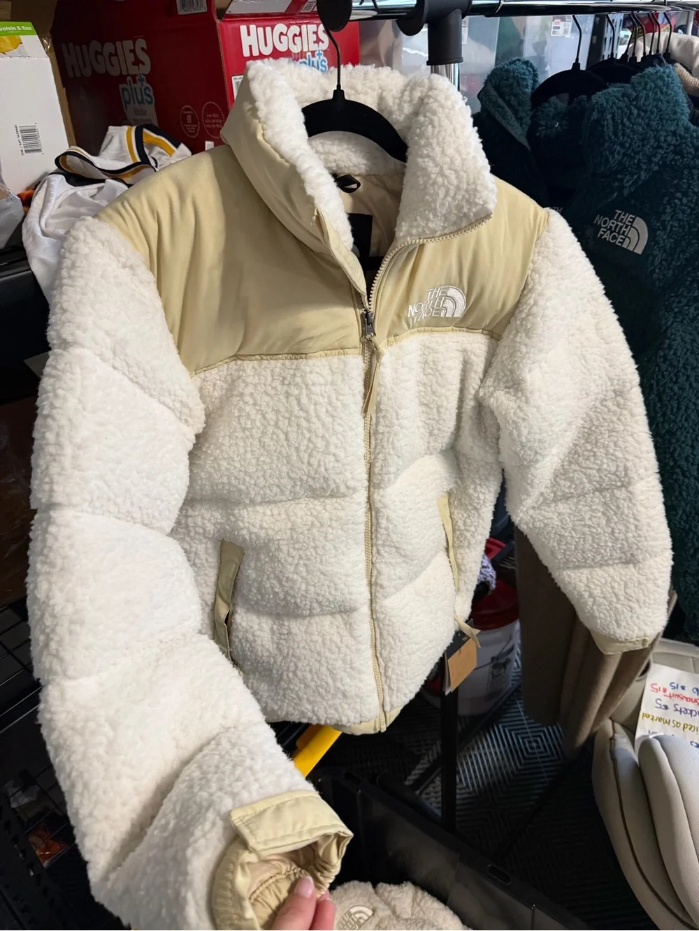 The North Face High Pile Nuptse Gardenia White/Gravel